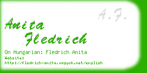 anita fledrich business card
